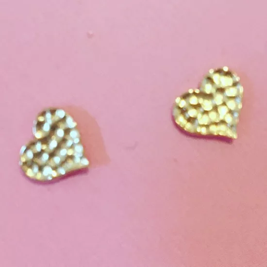 Boucles Petits coeurs martelés