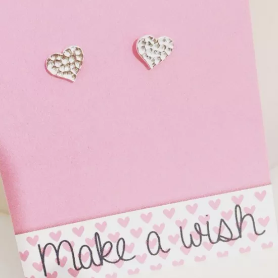 Boucles Petits coeurs martelés