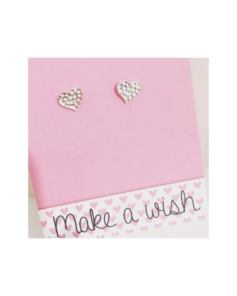Boucles Petits coeurs martelés