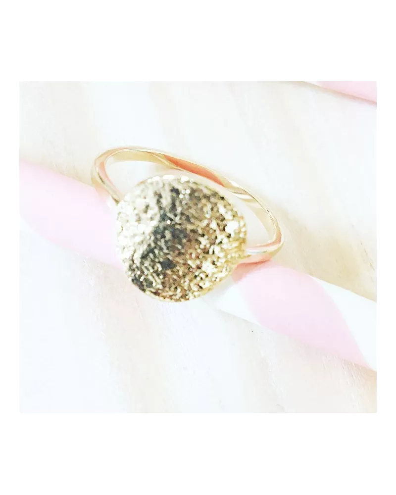 Bague argent texturée