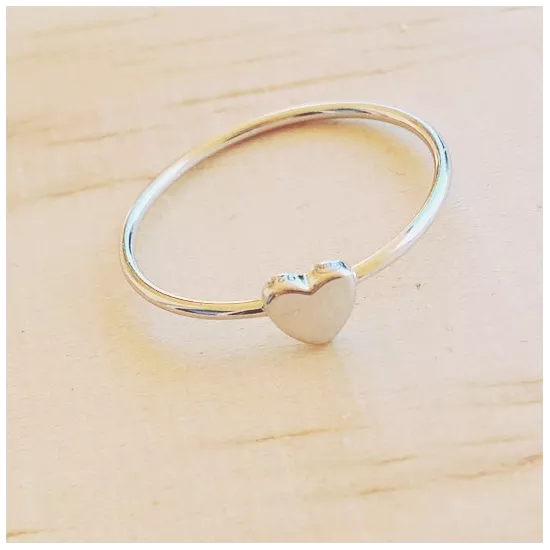 Bague argent petit coeur.