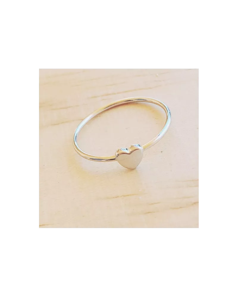 Bague argent petit coeur.