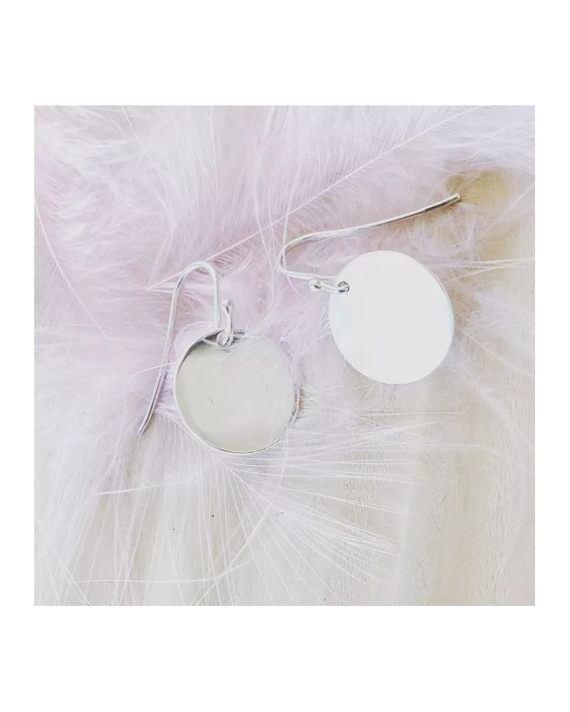 Boucles plaques rondes pendantes