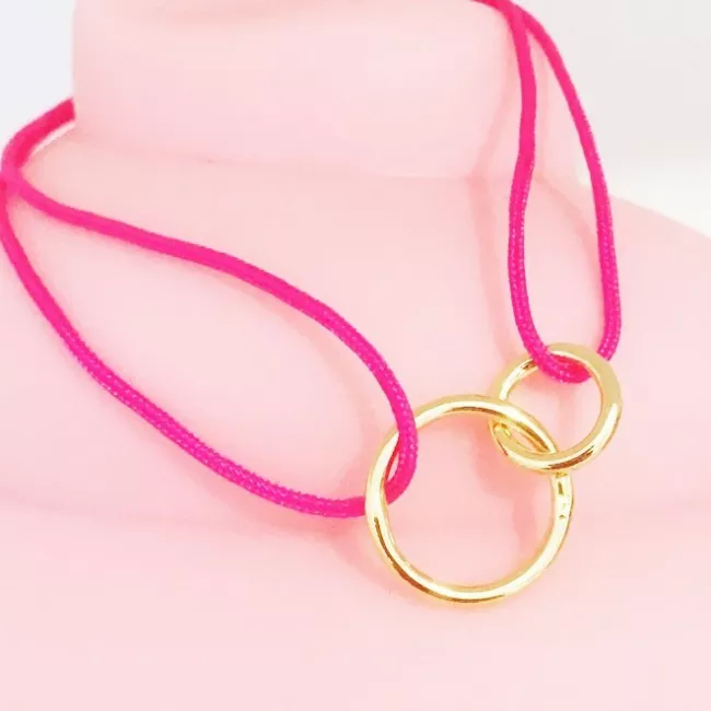 Bracelet Mini Double Circles Plaqué or