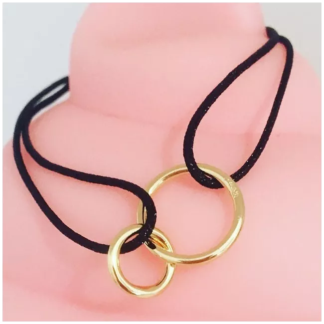 Bracelet Mini Double Circles Plaqué or