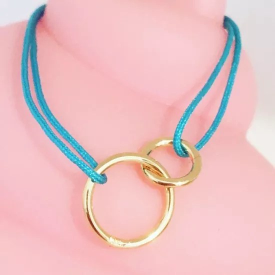 Bracelet Mini Double Circles Plaqué or