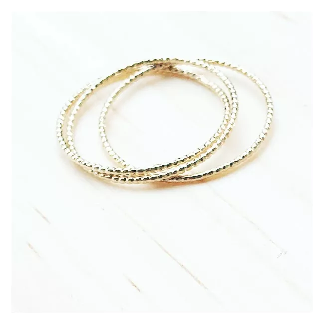 Bague Twist plaqué or