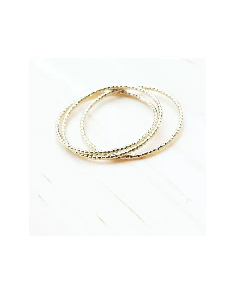 Bague Twist plaqué or