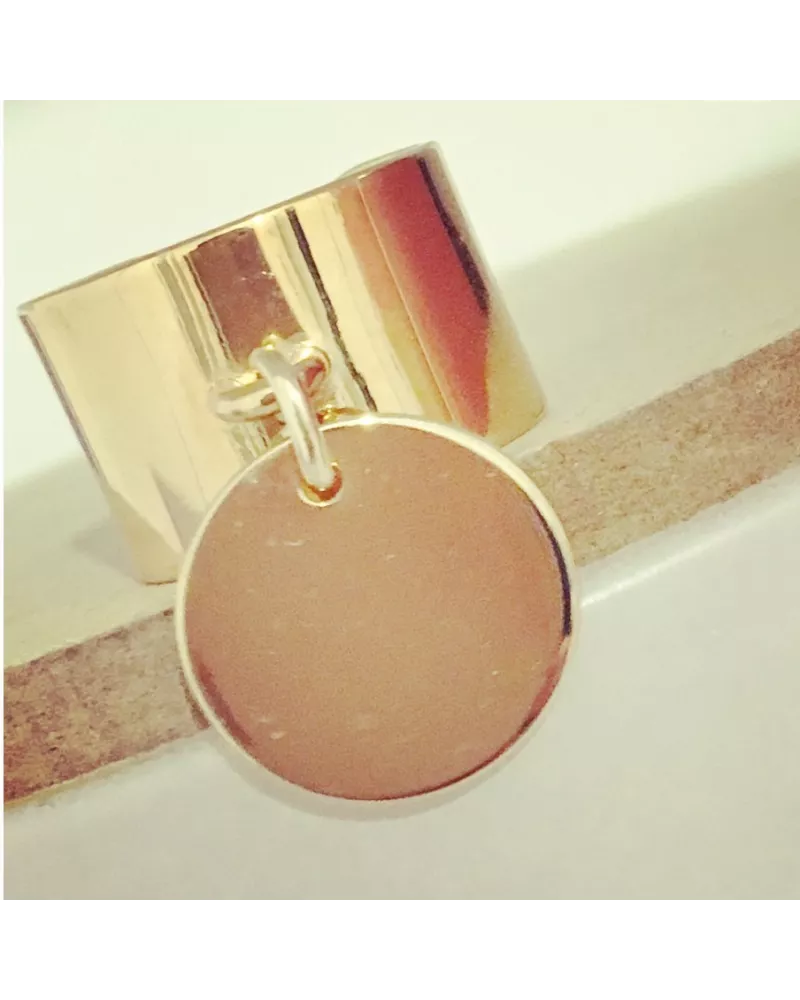 Bague pop plaqué or
