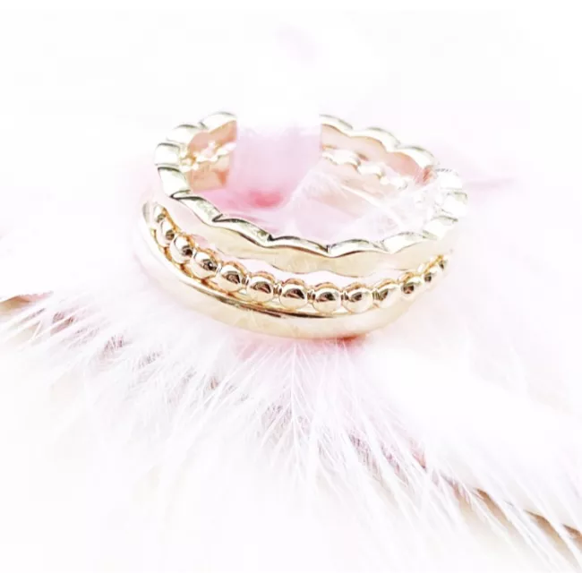 Bague Compo Miss Valentina Plaqué or