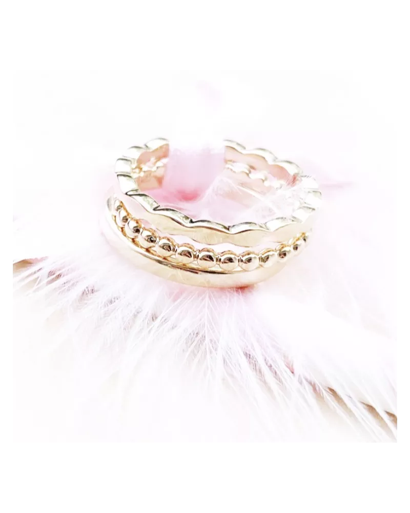 Bague Compo Miss Valentina Plaqué or