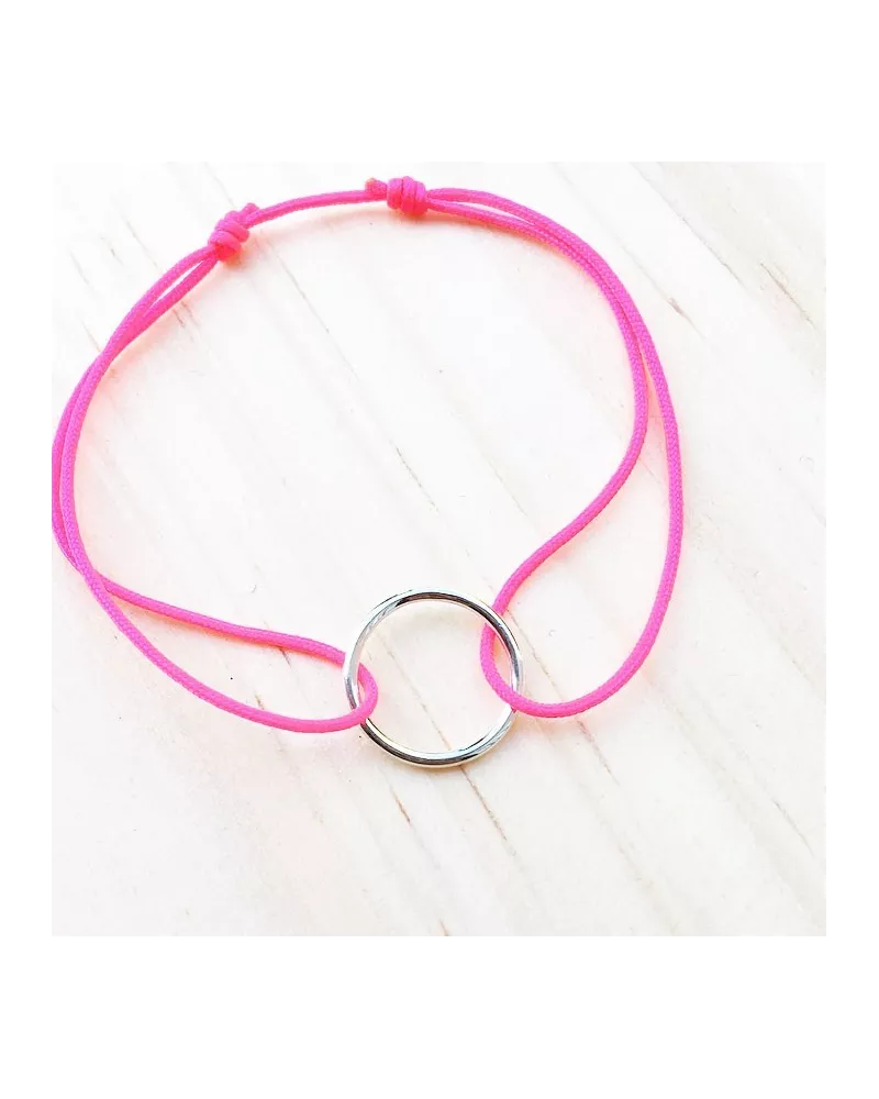bracelet mini cercle évidé en argent.