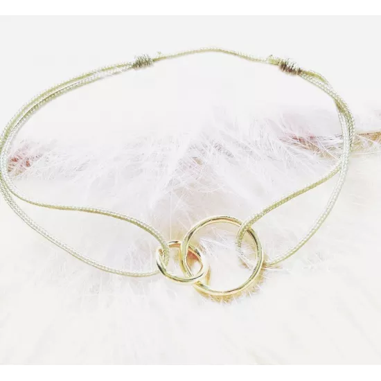 Bracelet Mini Double Circles Plaqué or