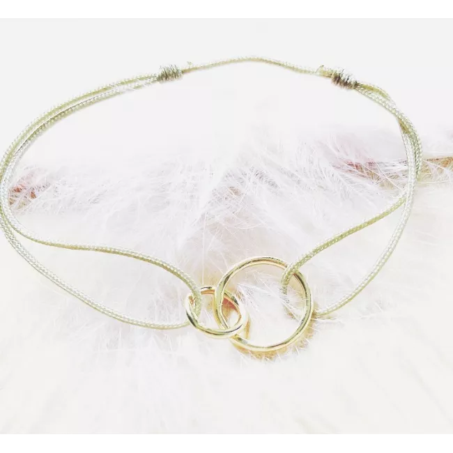 Bracelet Mini Double Circles Plaqué or