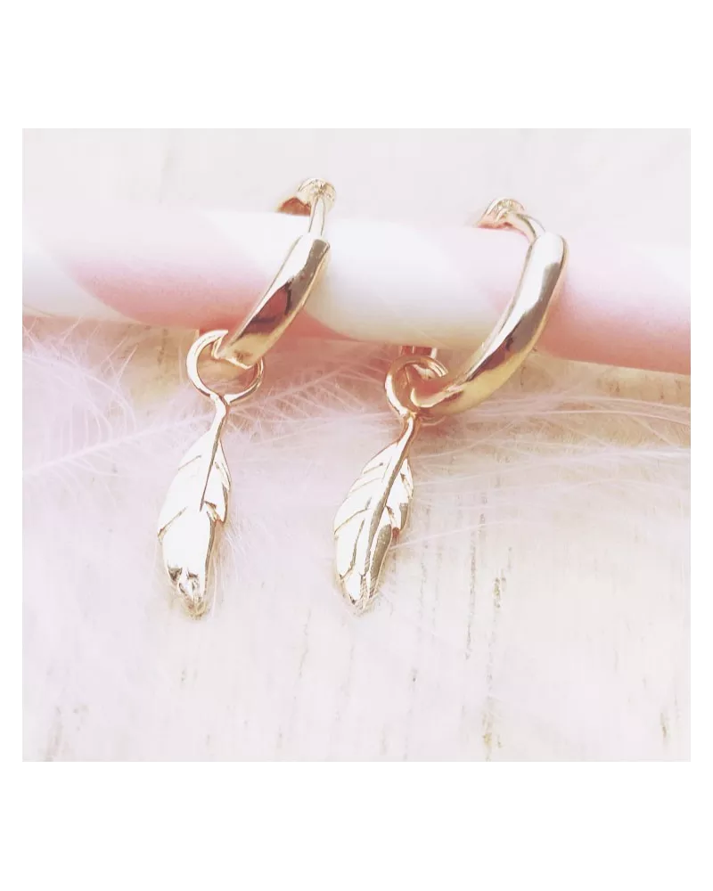 Mini Créoles Plumettes Plaqué or