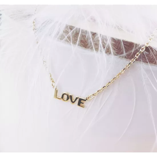 Collier Love Plaqué or