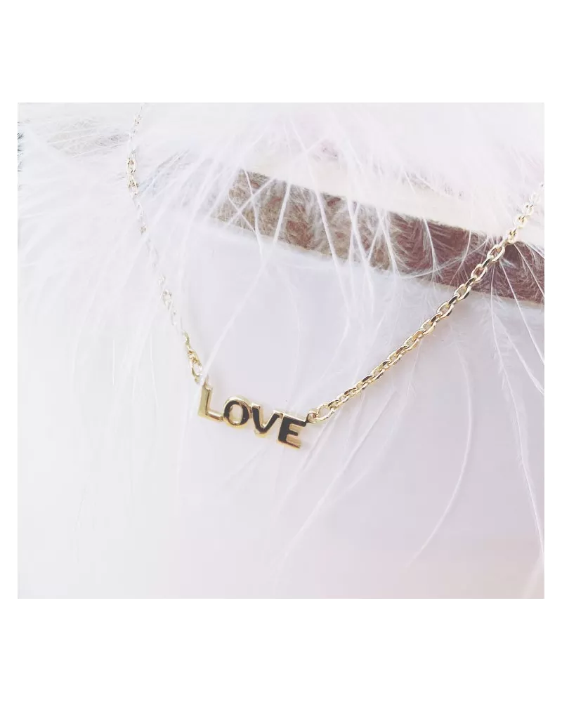 Collier Love Plaqué or