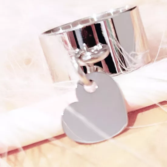 Bague pampille coeur