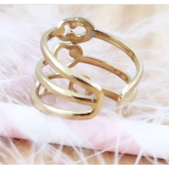 Bague Acier Doré Lise