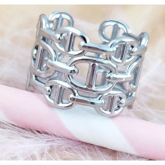 Bague Acier Marina