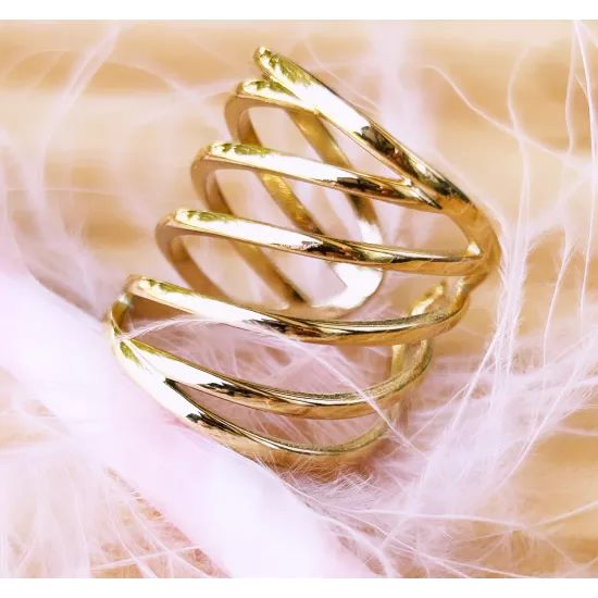 Bague Acier doré Nata
