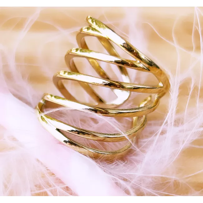 Bague Acier doré Nata