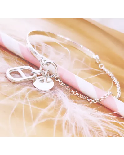 demi jonc en argent