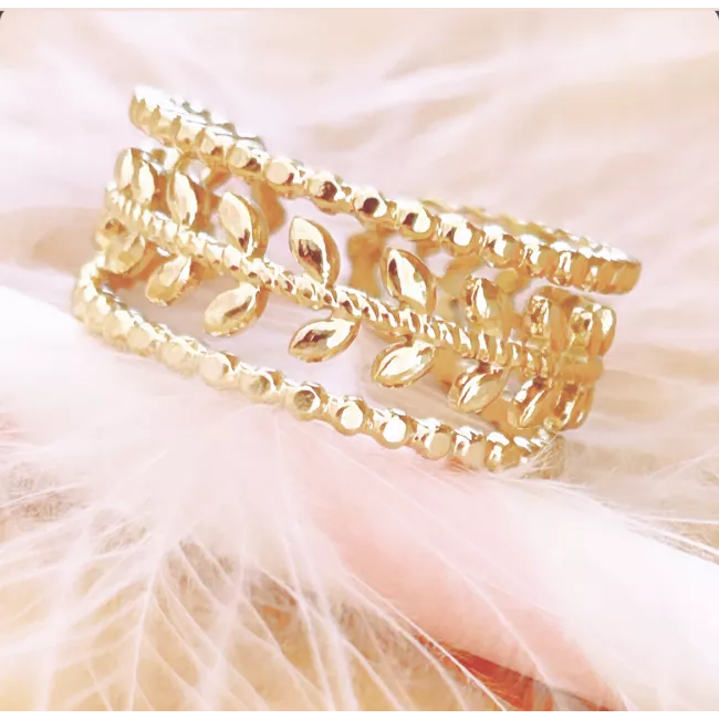 Bague Acier Doré Ellie