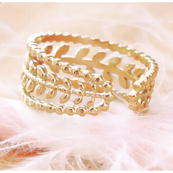 Bague Acier Doré Ellie