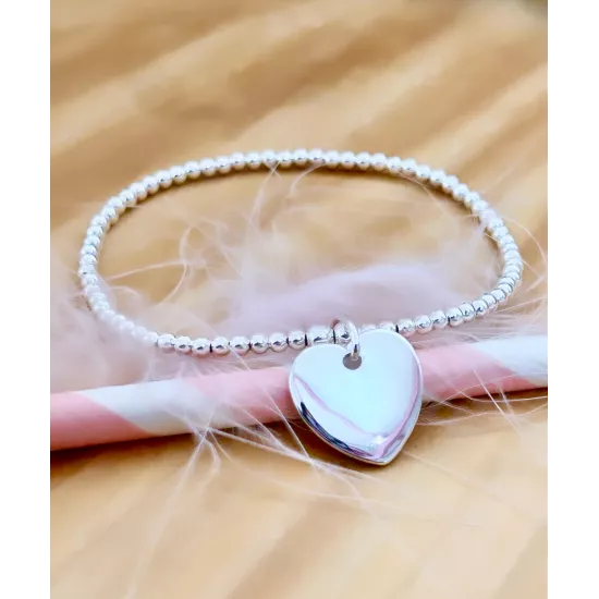 Bracelet élastique en argent 925.