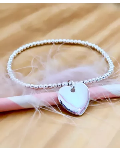 Bracelet élastique en argent 925.