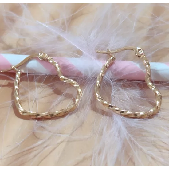 Boucles d'oreilles Acier doré Lalie