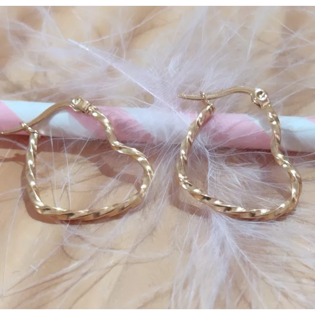 Boucles d'oreilles Acier doré Lalie