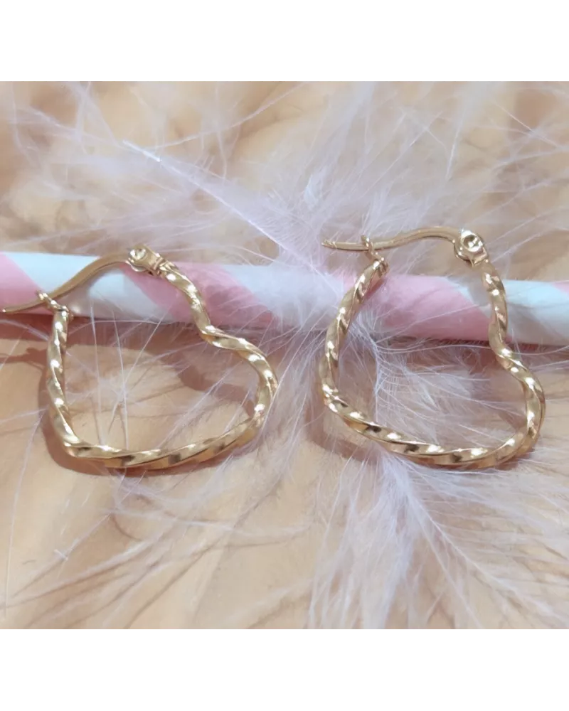 Boucles d'oreilles Acier doré Lalie