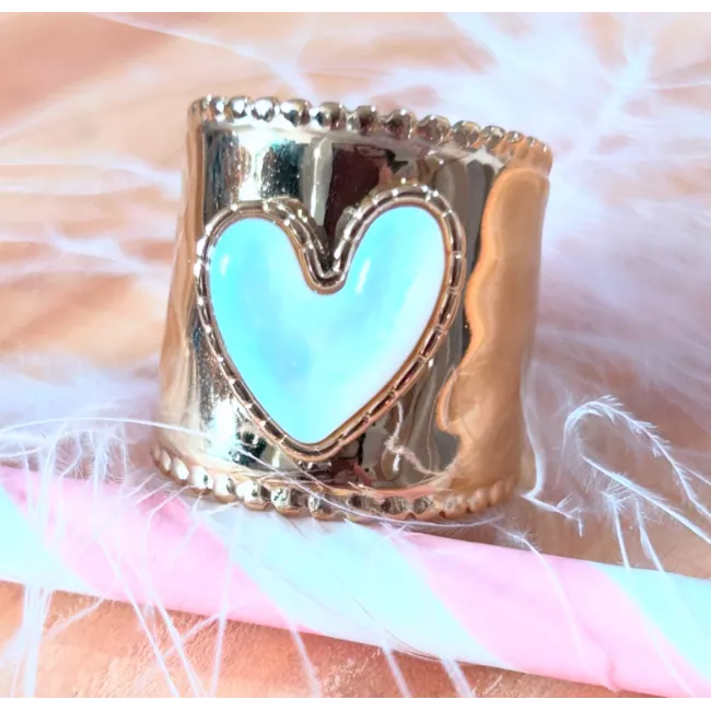 Bague Acier doré Bélinda