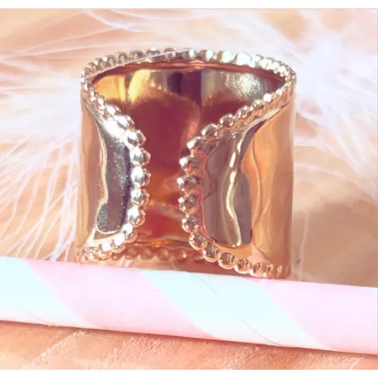 Bague Acier doré Bélinda