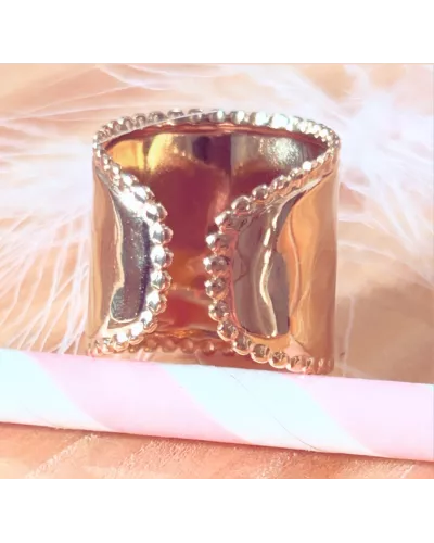Bague Acier doré Bélinda
