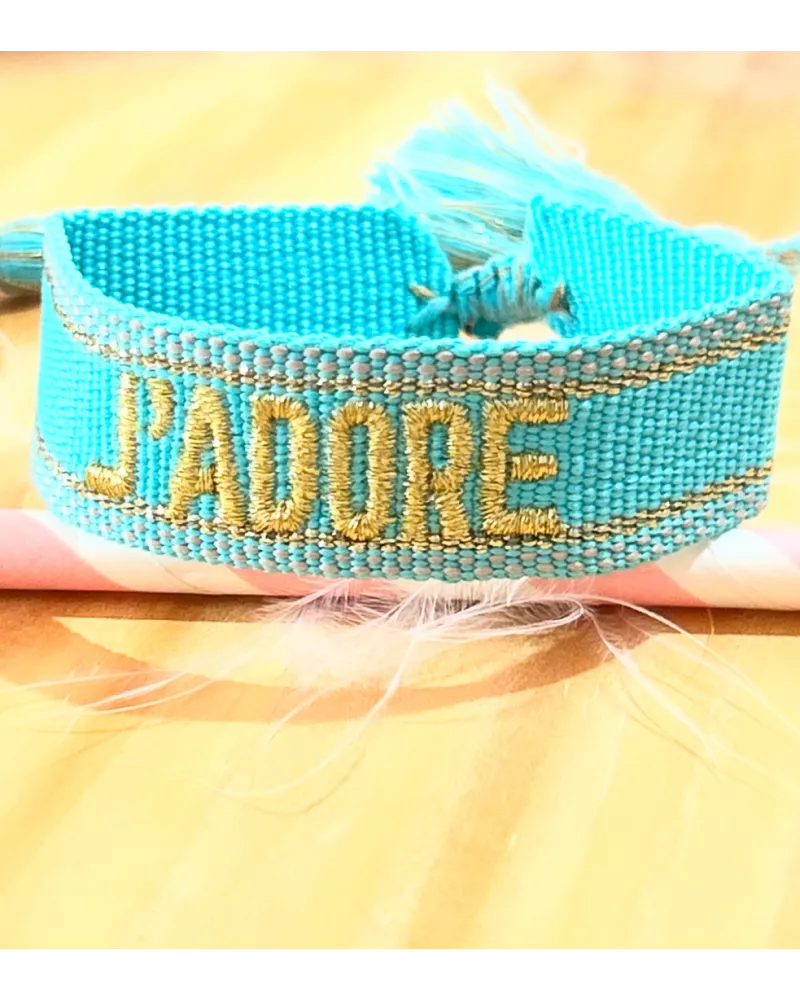 bracelet tissu brodé J'adore