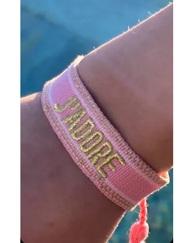 bracelet tissu brodé J'adore