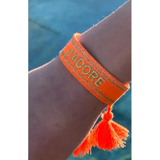 bracelet tissu brodé J'adore