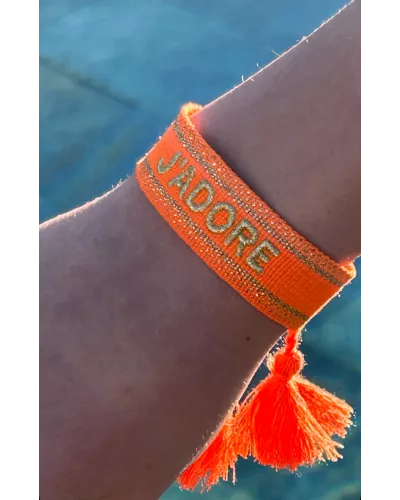 bracelet tissu brodé J'adore