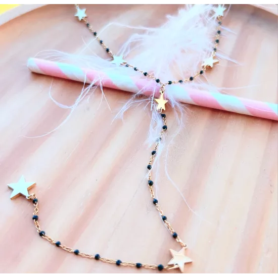 Collier acier doré Miss Lilou