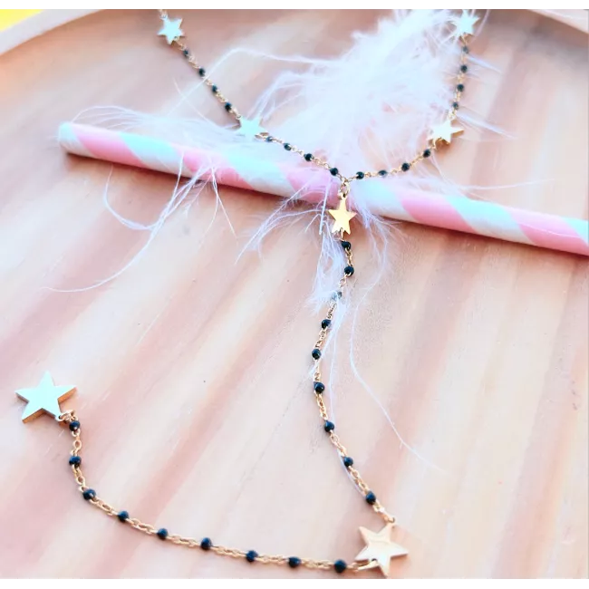 Collier acier doré Miss Lilou