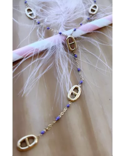Collier acier doré Marina
