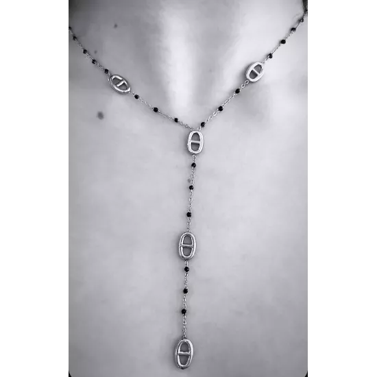 Collier acier doré Marina