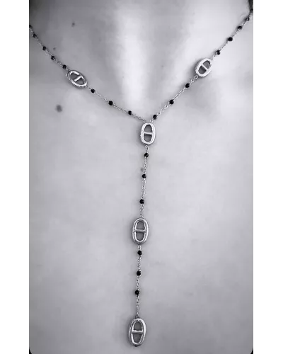 Collier acier doré Marina