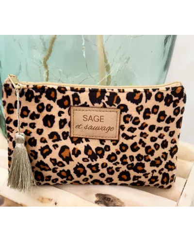 Pochette Léopard Sage et Sauvage