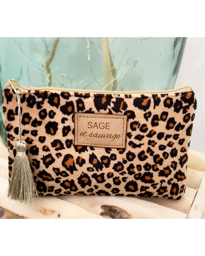 Pochette Léopard Sage et Sauvage