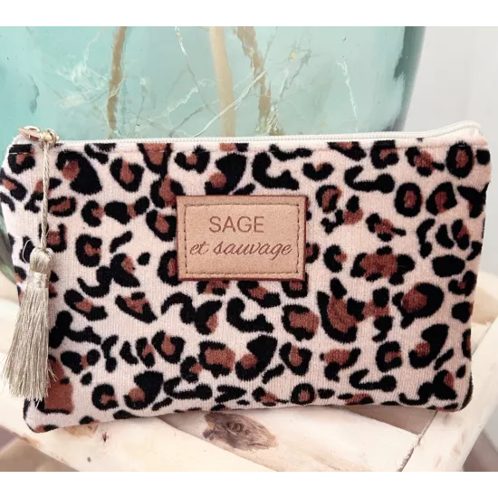 Pochette Léopard Sage et Sauvage