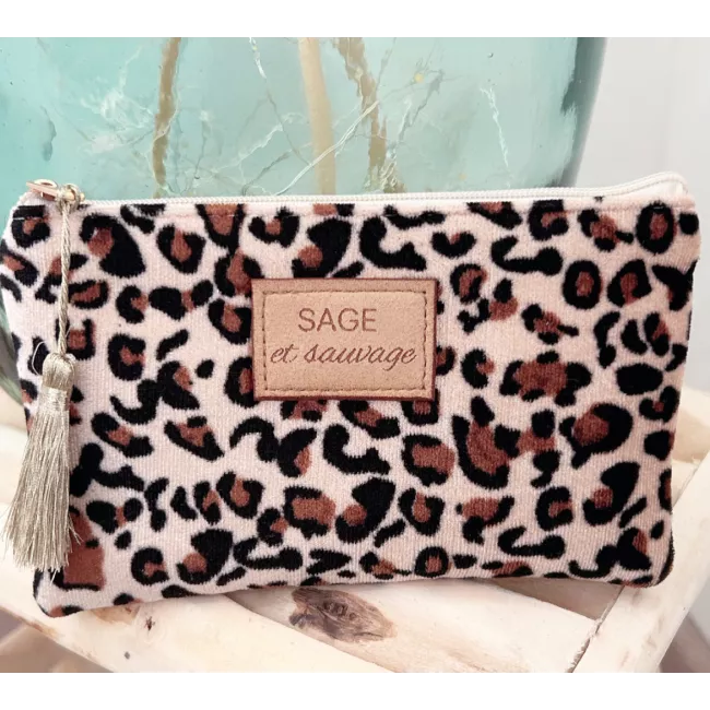 Pochette Léopard Sage et Sauvage